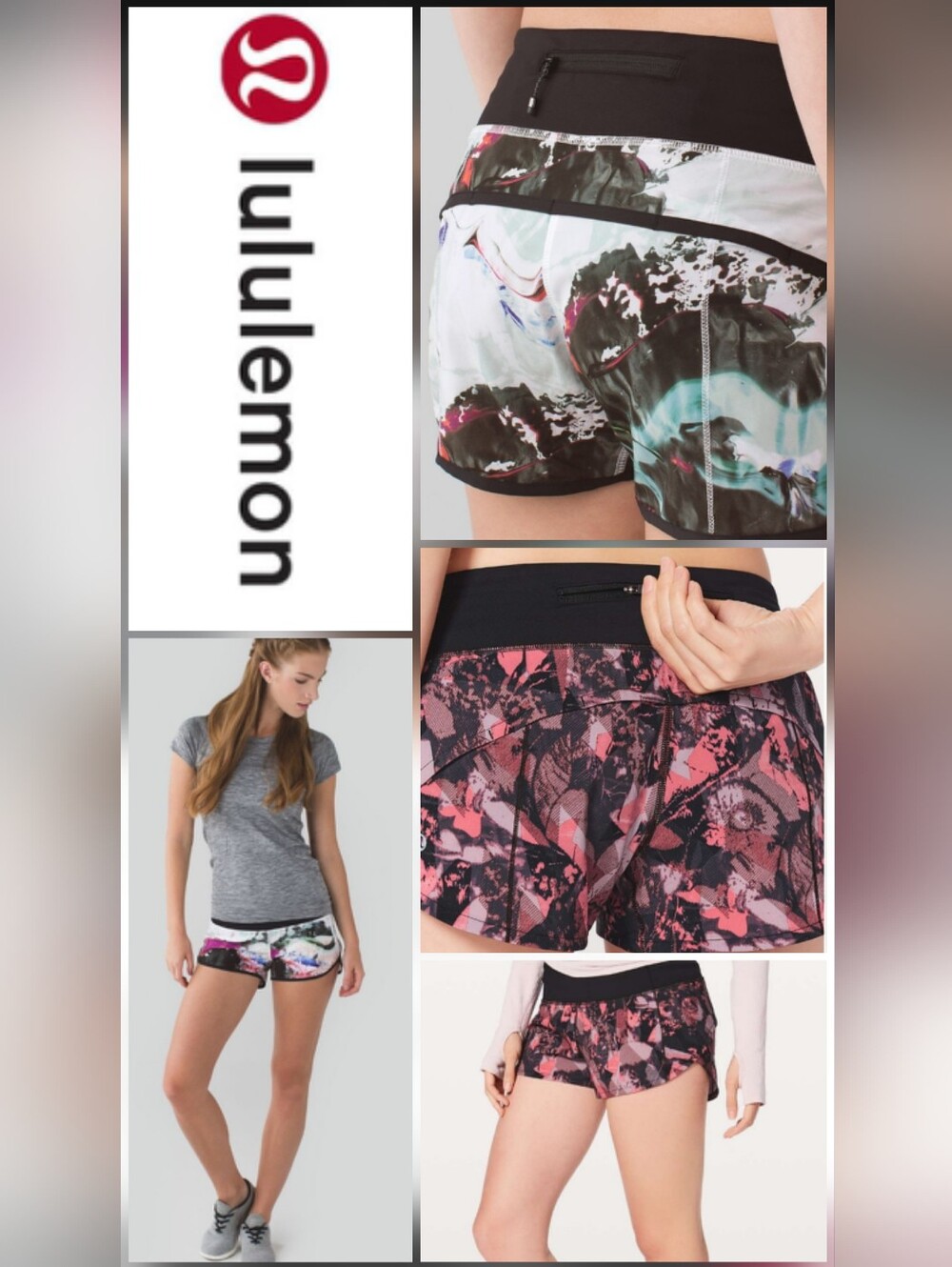 2 PC LULULEMON RUN SPEED 2.5 SHORTS